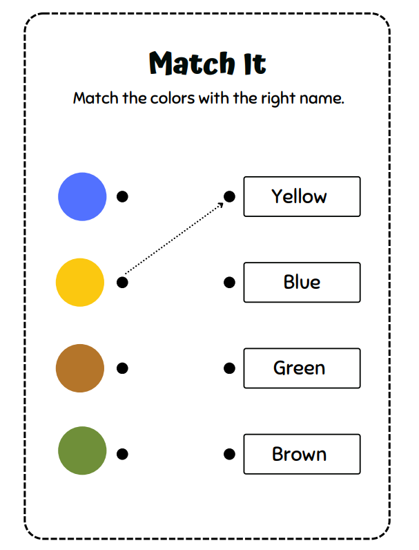 Match the Colors Worksheet